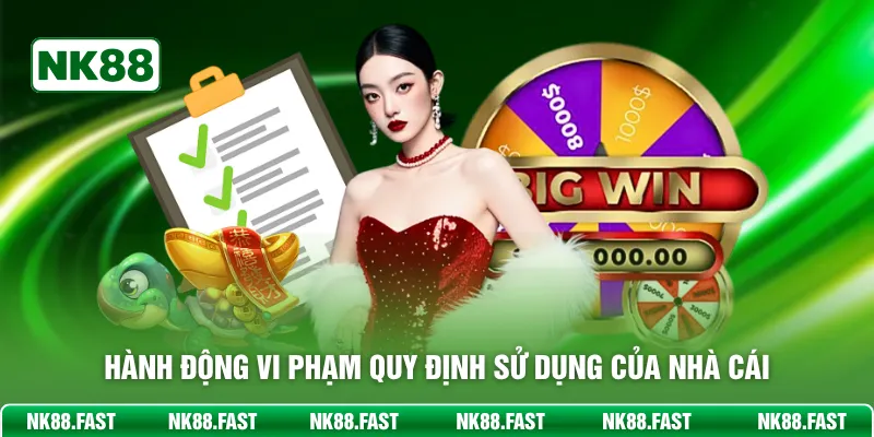 Hành động vi phạm điều khoản sử dụng của nhà cái