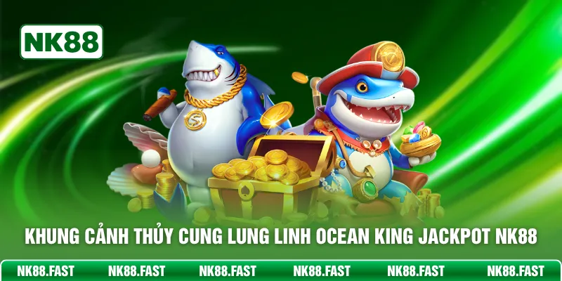 Khung cảnh thủy cung lung linh Ocean king Jackpot NK88